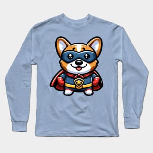 Superhero corgi Long Sleeve T-Shirt